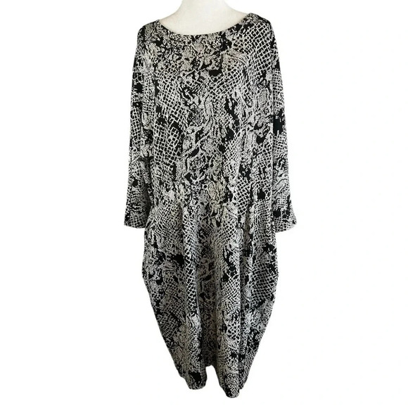 NICHE NILGUN DERMAN 3/4 Sleeve "Lace Knit" Midi Dress - Size Large - Picture 1 of 10